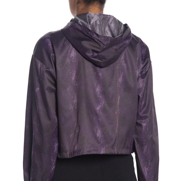 love, Fire Purple Hooded Zippered Windbreaker  XL - Picture 10 of 10